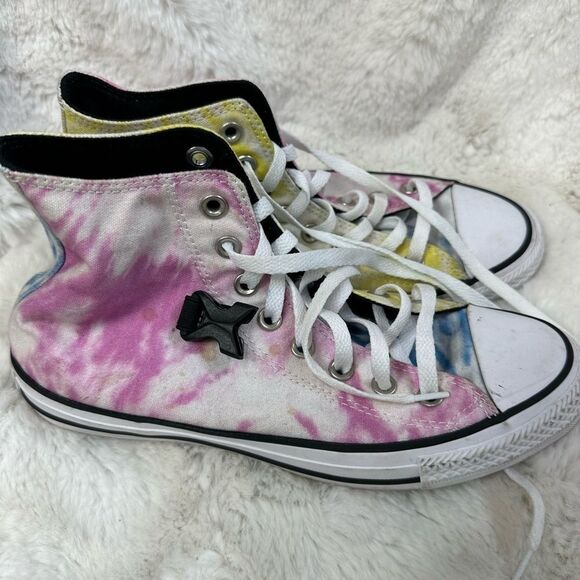 Converse Chuck Taylor High Top Sneakers Shoes Rainbow Tie Dye Size 8.5 - Picture 3 of 12